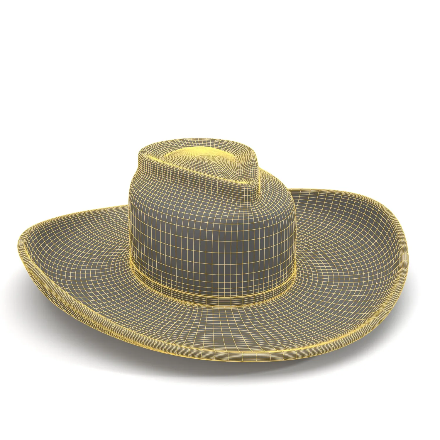 Hat 22 K Gold Western Ranching Decor 2 3D Model_07